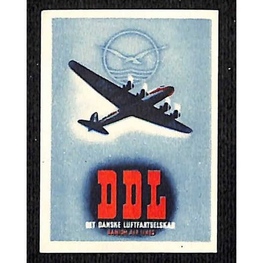 Det Danske Luftfartselskab DDL Danish Airlines Aviation Poster Stamp