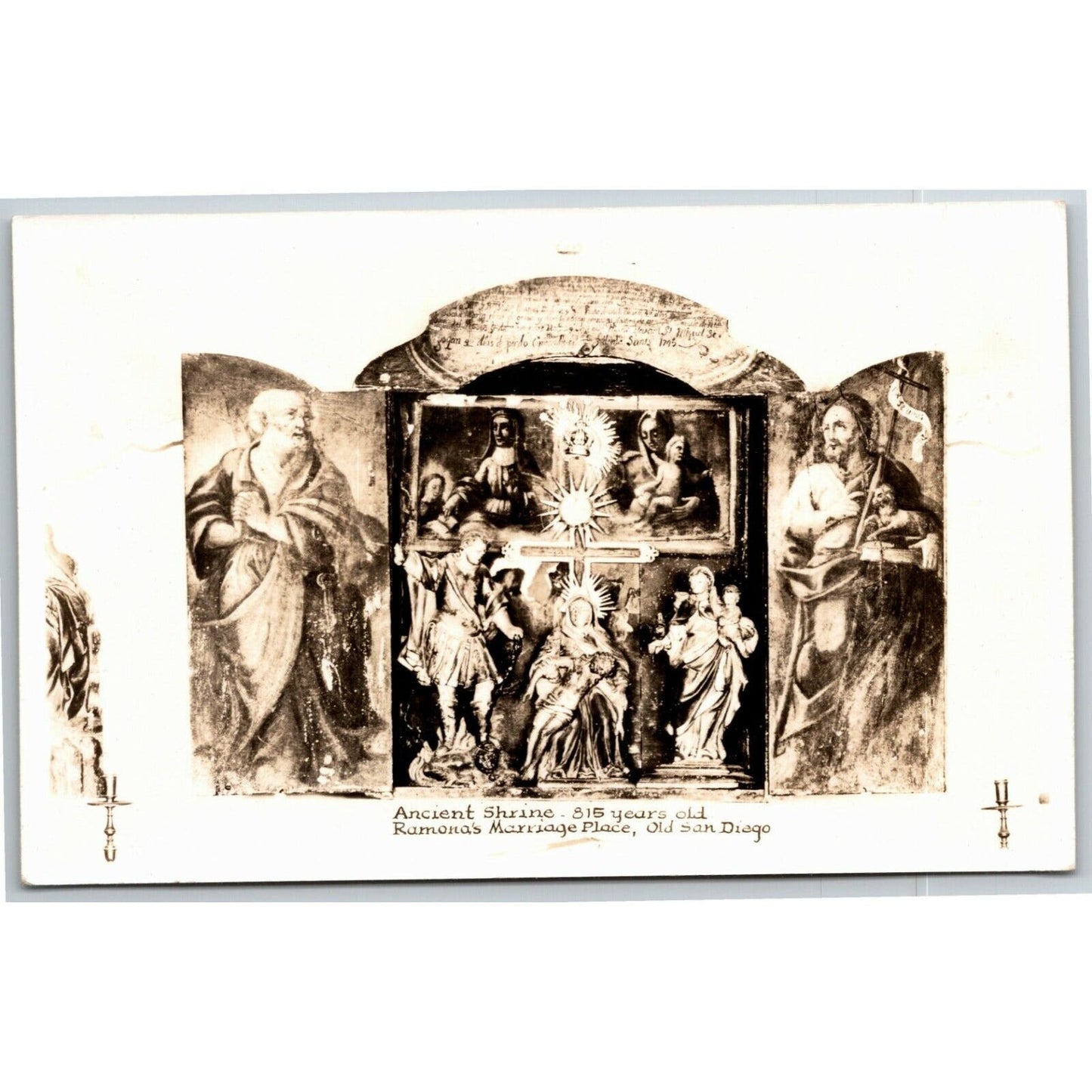 Vintage PPC Postcard "Ancient Shrine - - Ramona's Marriage Place"