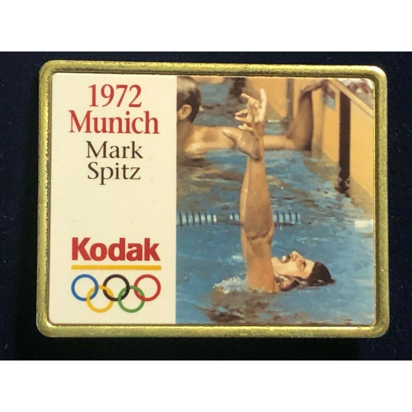 Vintage 1995 Kodak Lapel Hat Pin - 1972 Munich Olympics Mark Spitz