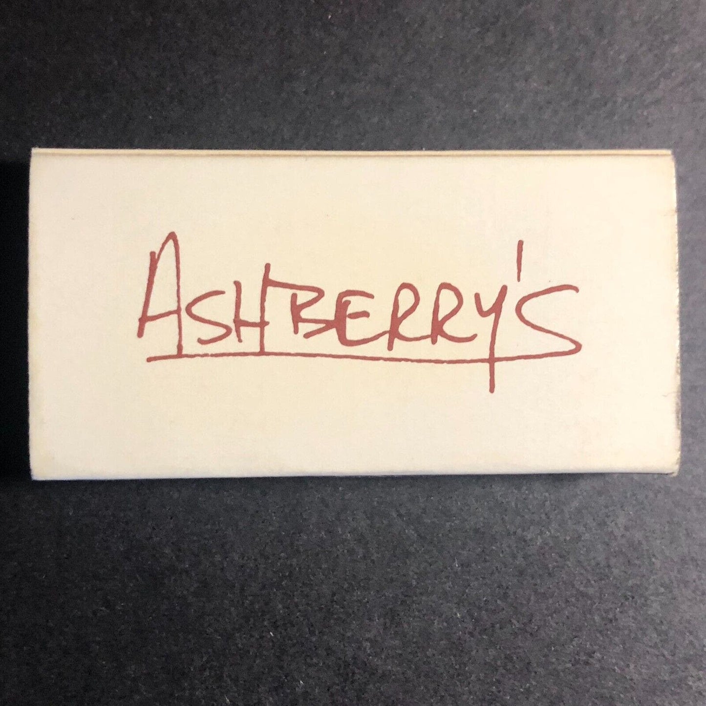 Ashberry's Restaurant Broadview, IL Matchbox Matchbook c1985-88 Scarce