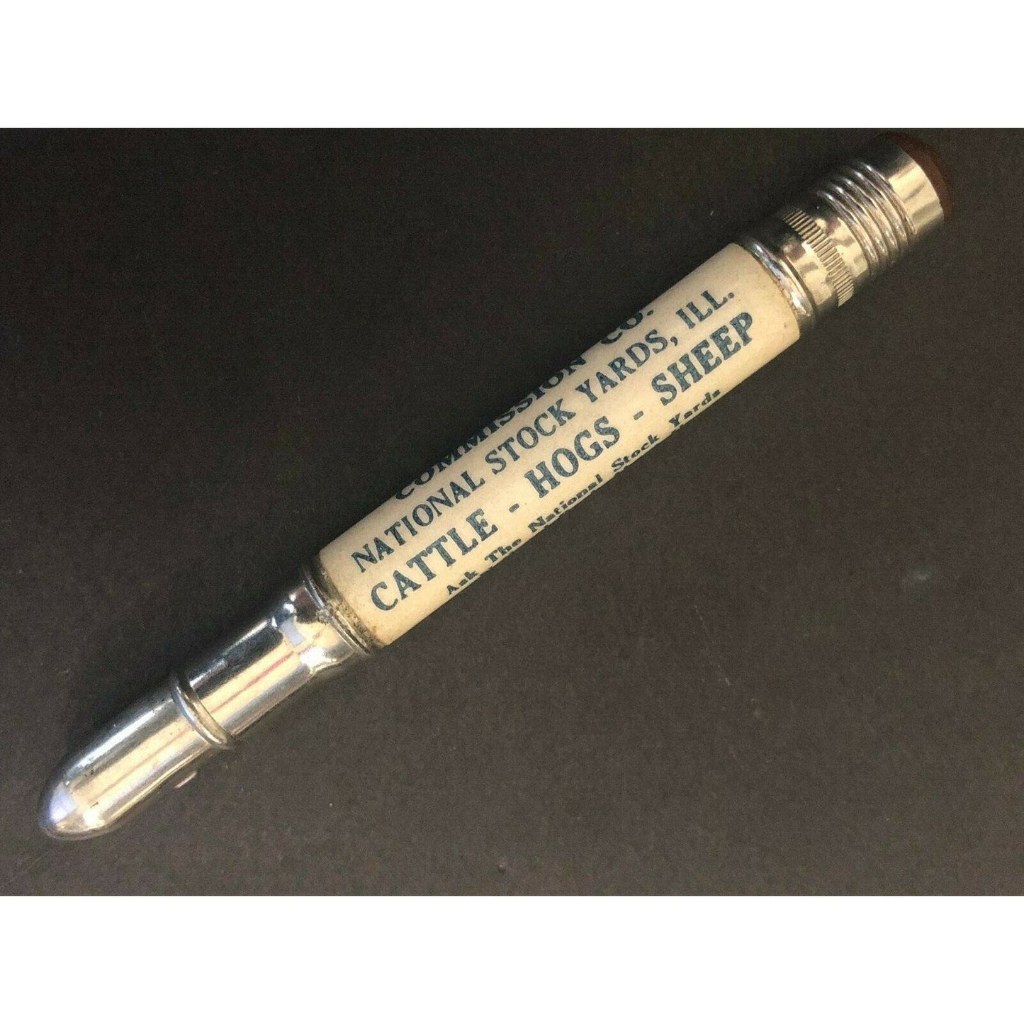 c1930's40's "Hensley Andrews National Stock Yards, IL" Advertising Bullet Pencil
