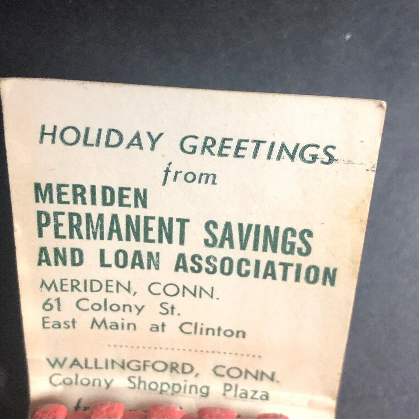 60's-70's Full Matchbook "Permanent Savings and Loan" Meriden, CT