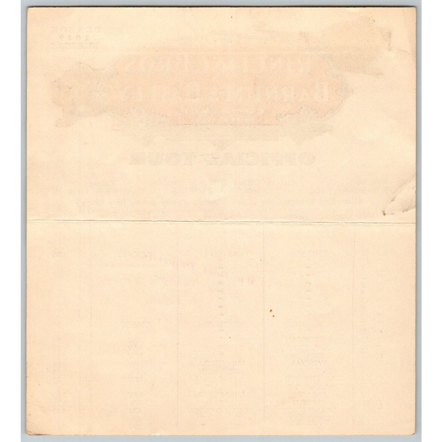 1949 Ringling Bros Barnum Bailey Circus Route Card Chicago Milwaukee Madison