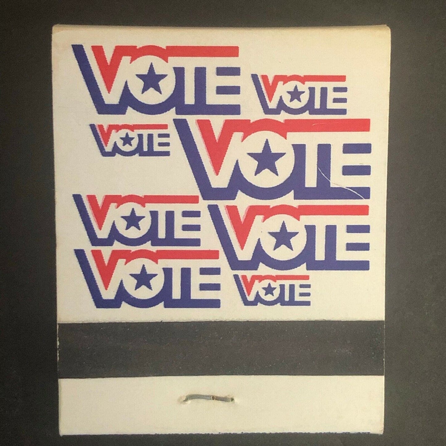 Vintage 1972 Full Matchbook "Vote" Patriotic Red White Blue
