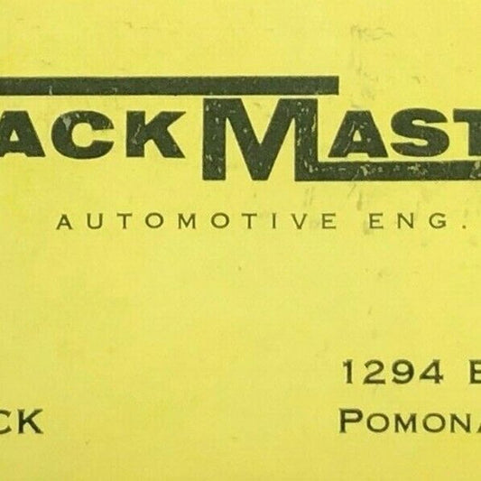 c1970's Buss. Card Track Mater Automotive Eng. Pomona, CA Roger Beck