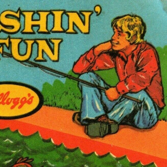 1970's Kellogg's "Fishin' Fun" Scratch-Off Game Card "Milton the Toaster" VGC