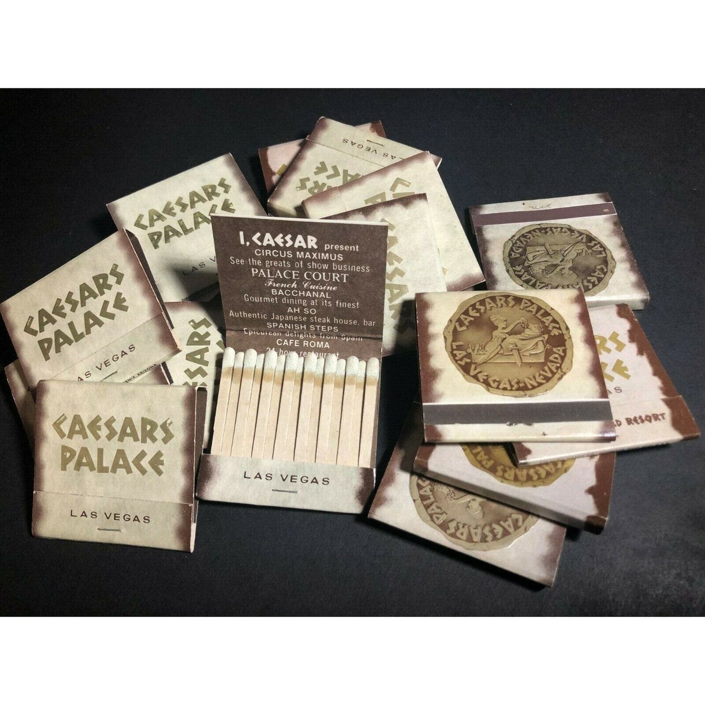 Group of 16 Las Vegas "Caesars Palace" Casino Gambling 80'-90's Full Matchbooks