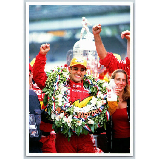 c2000 Indy 500 - Juan Montoya After Win Motor Speedway NOS 4" x 5 3/4" Postcard