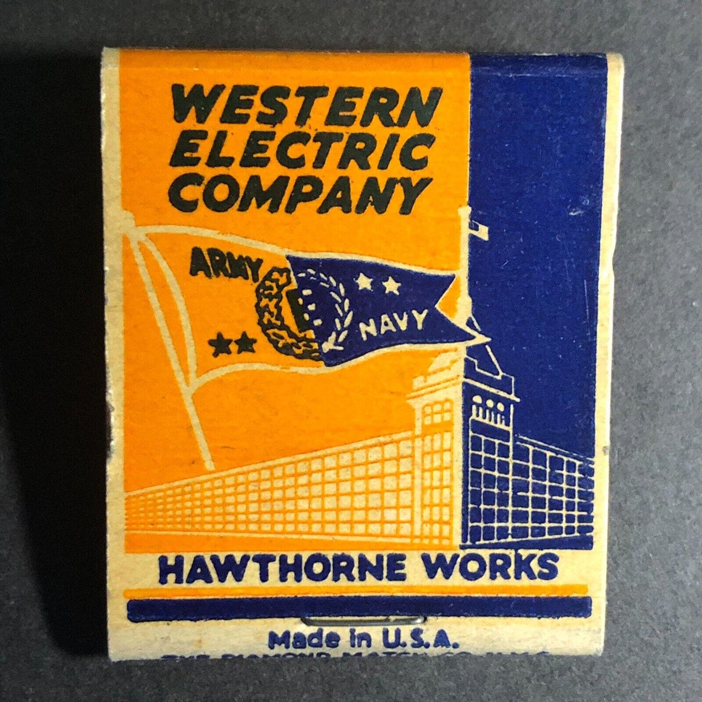 Western Electric Hawthorne Works Bell Telephone Matchbook c1930's-40's (#3)