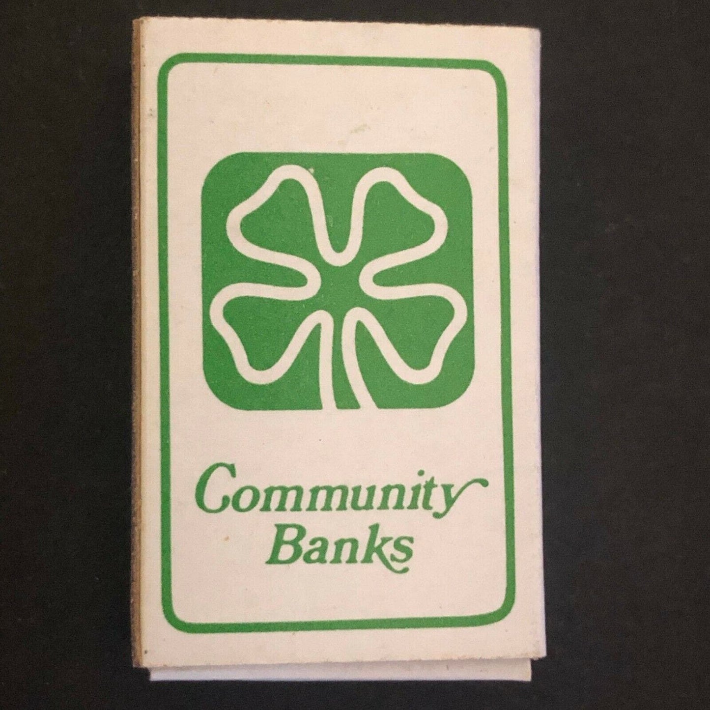 c1980's-90's Wooden Matchbox Matchbook - Community Banks Pinellas Pasco County