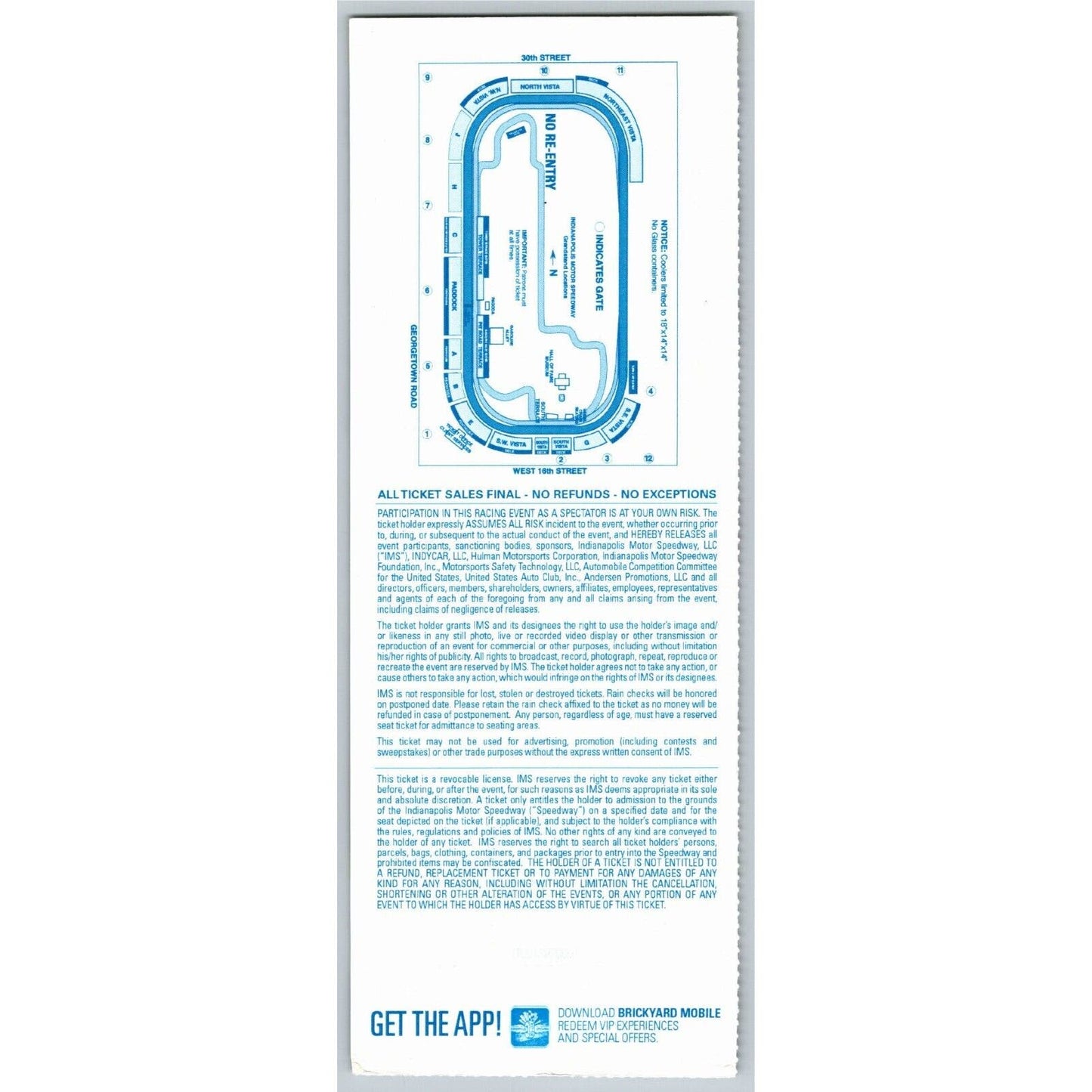 2015 Indy 500 Practice Day Ticket Stub Pagoda Suite Two Indianapolis #6