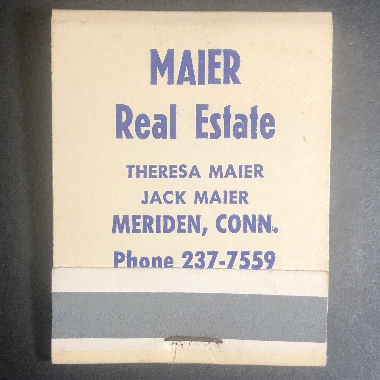60's-70's Full Matchbook Maier Real Estate Meriden, CT