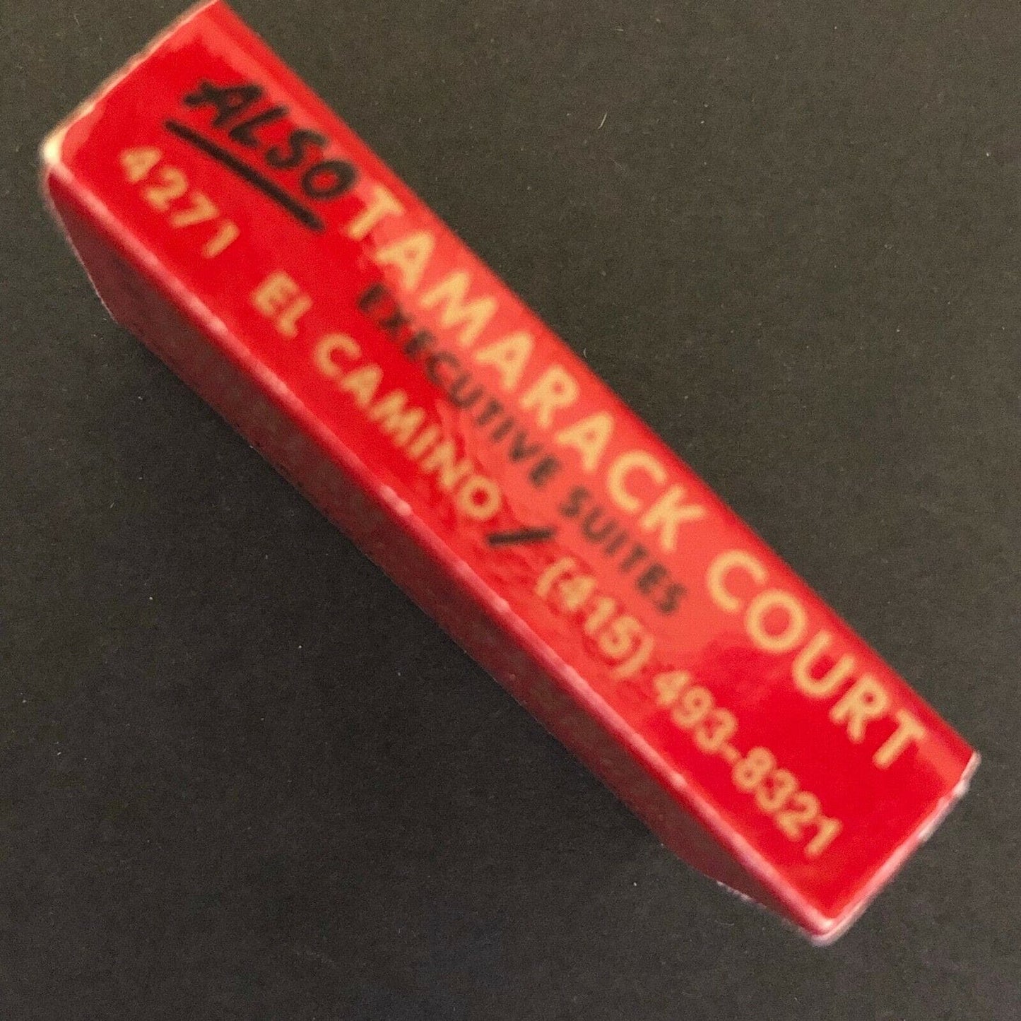 c1970's-80's Vintage Wooden Matchbox Matchbook "Dinah's Shack" Palo Alto, CALIF