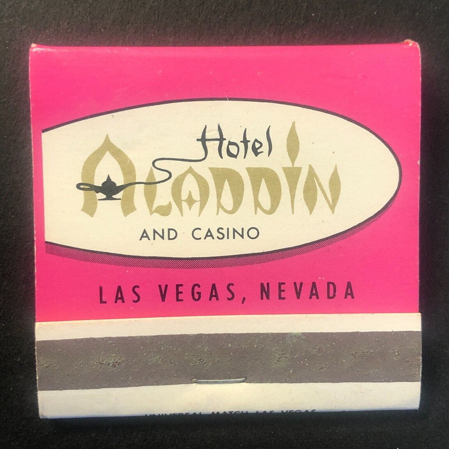Aladdin Hotel and Casino Las Vegas Full Vintage Matchbook c1967-73 VGC Scarce