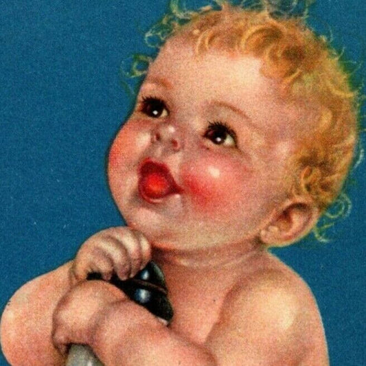 c1920's-30's Soedler (Hardware) Peru, Illinois Advertising Blotter Baby w/Bottle