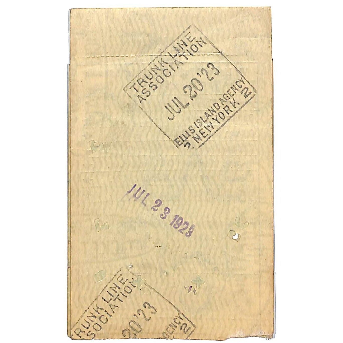 Delaware Lackawanna & Western Railroad (2) Tickets 1923 / Steamship Chicago