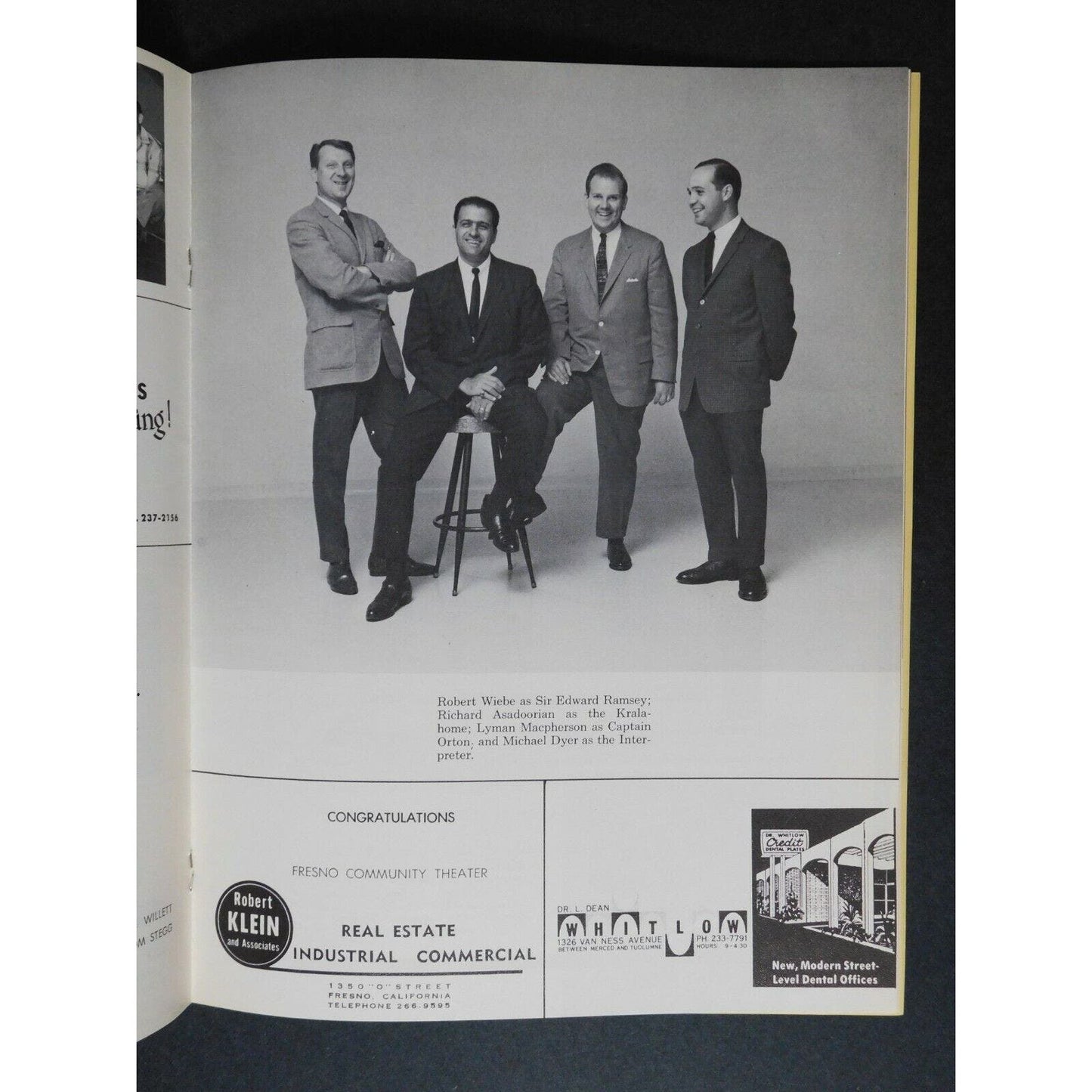 Fresno Community Theatre "The King and I" 32pgs. Program 1967