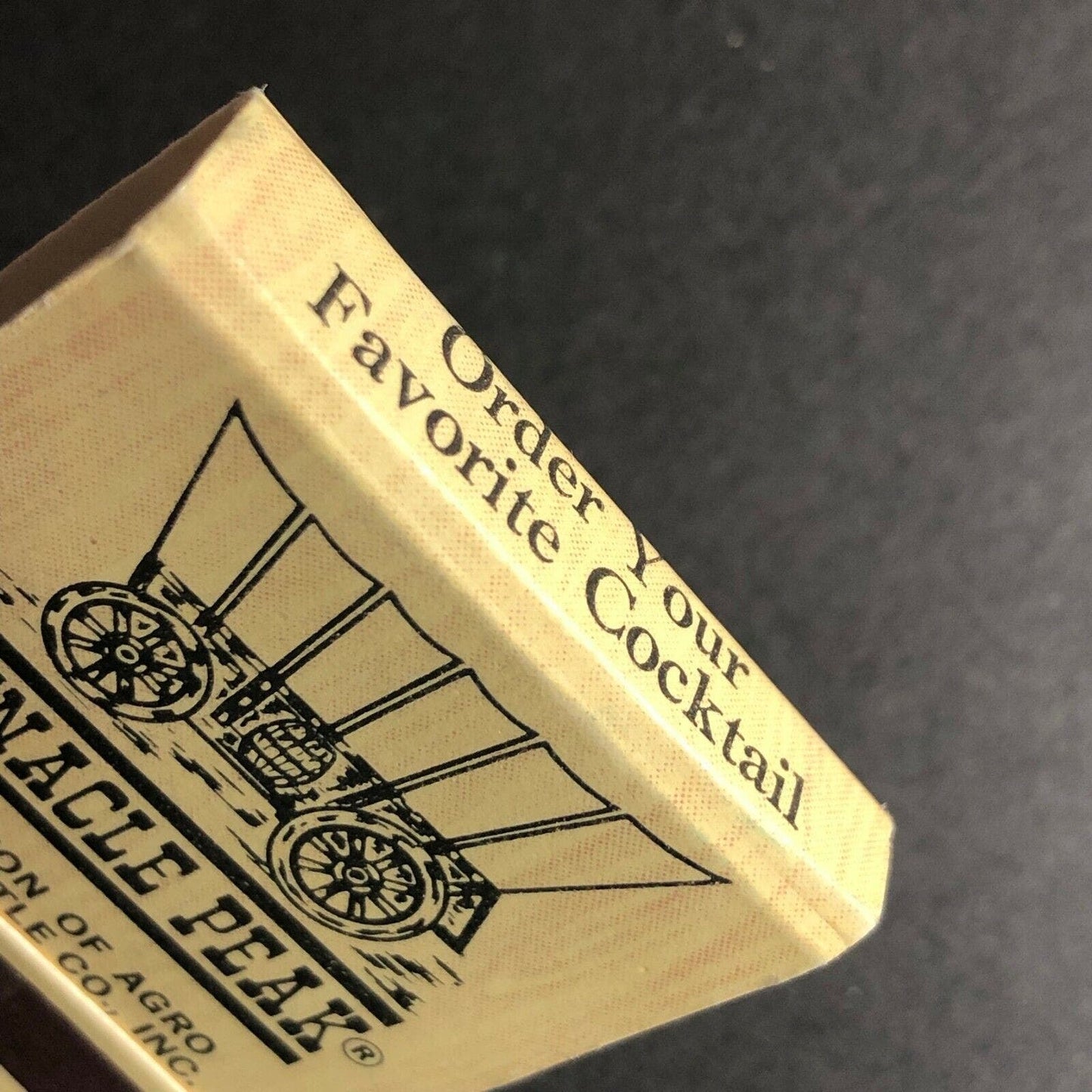 Vintage c1960's-75 Full Matchbook Pinnacle Peak Cowboy Steaks Covered Wagon