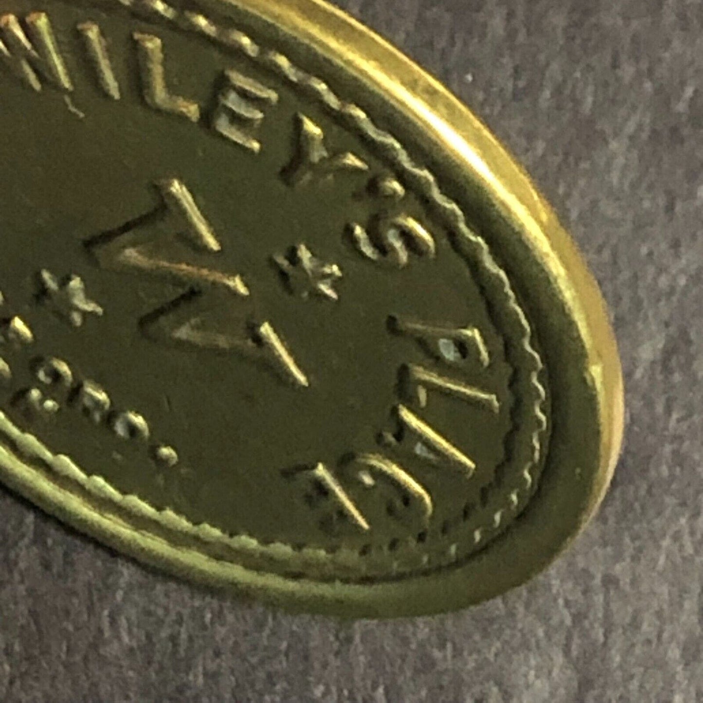 Wiley's Place -- Hillsboro Oregon G/F 5c Brass Trade Token "W" 22mm