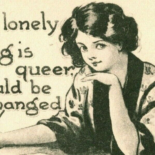 Bernhardt Wall "Everything is Lonely" Postcard Vintage - Quill Pen - Unposted