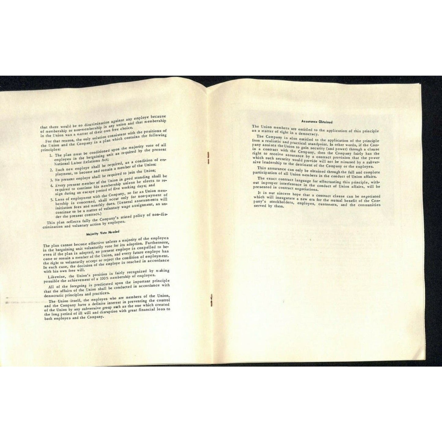 Allis-Chalmers 1950 Contract Btwn. AL and Local 248 Auto Workers 20pp VGC / EXC