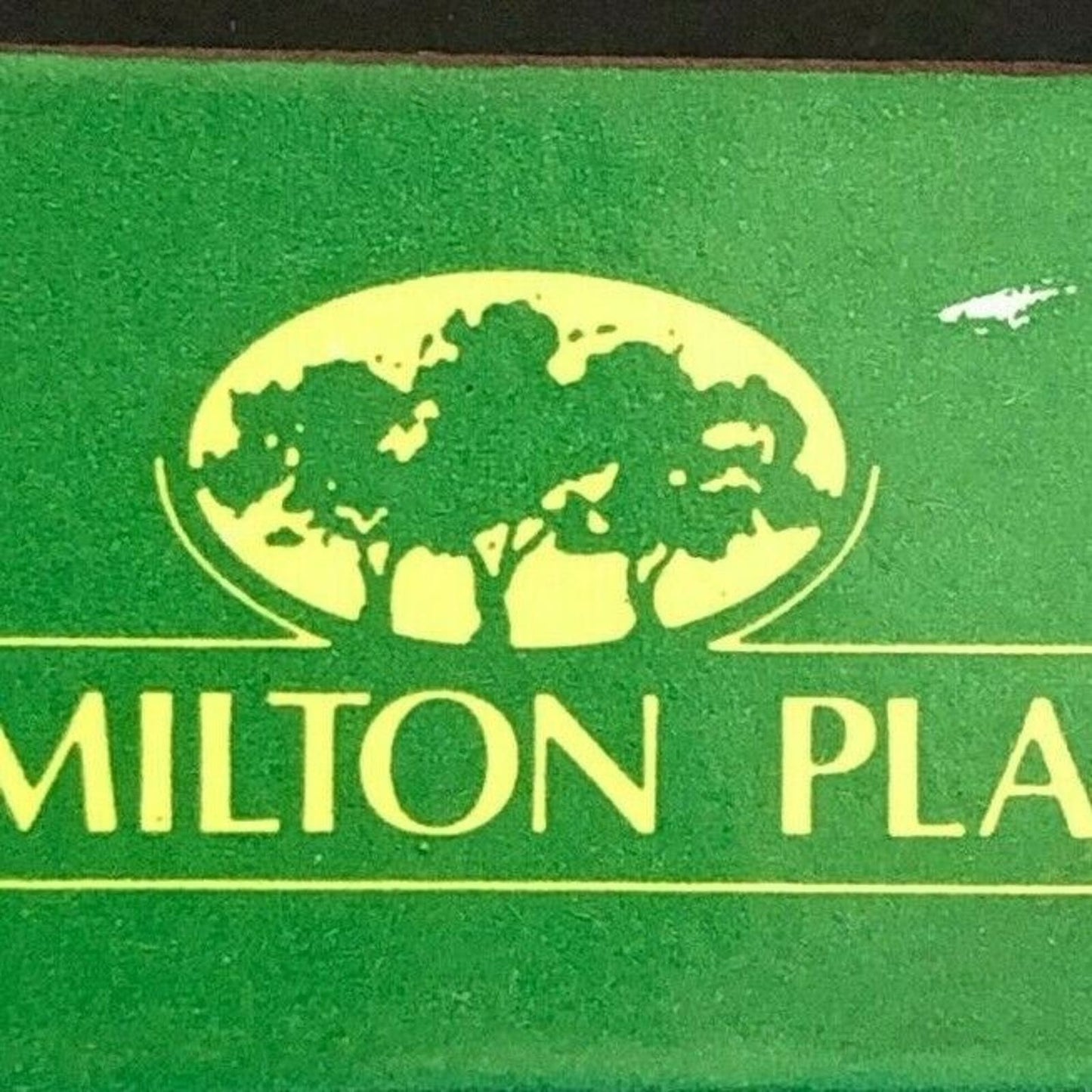 c1980's-90's Wooden Matchbox Matchbook Hamilton Plaza Allentown, PA