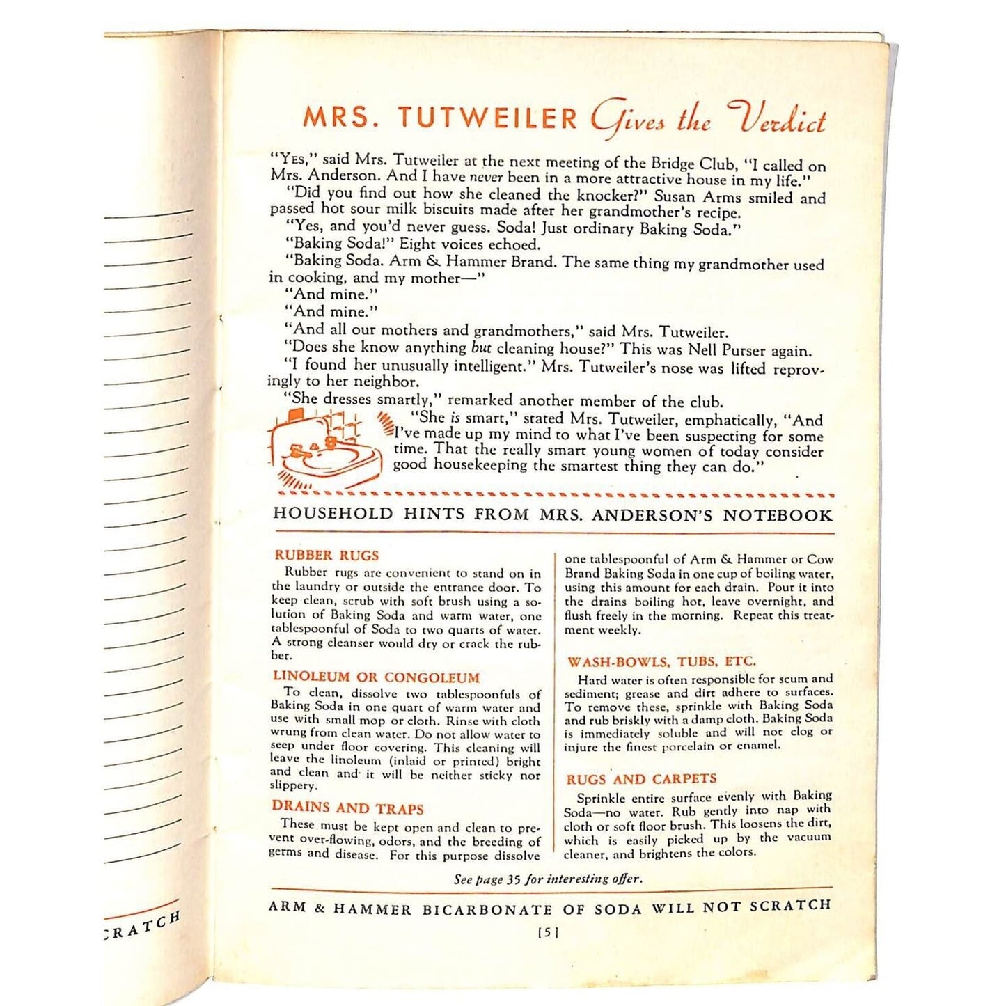 Arm and Hammer Baking Soda "It's All Knowing How" Household Booklet 37pp c1930's