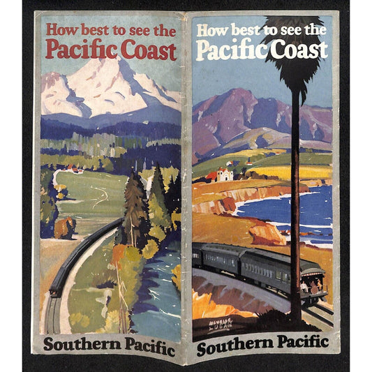 "How best to see the Pacific Coast" Southern Pacific RR 1928 Brochure 15pp VGC