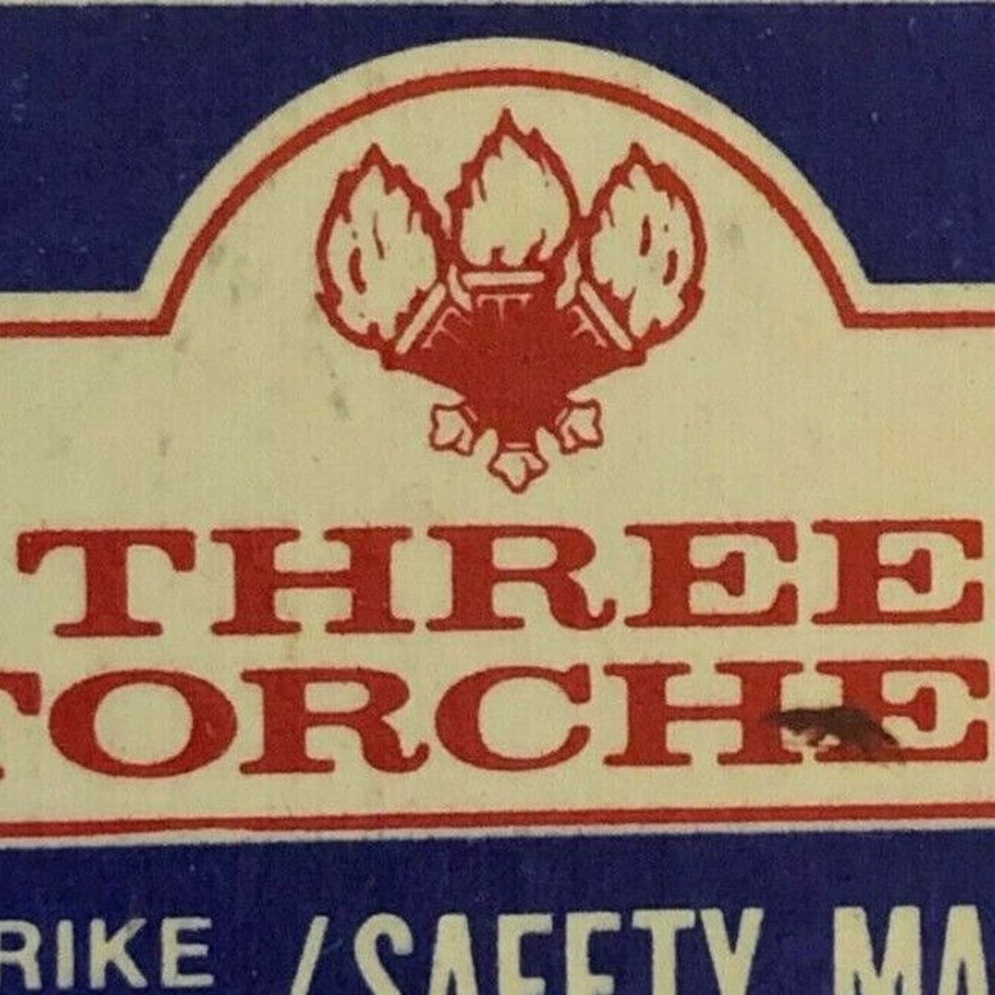 Vintage Wooden Matchboxes / Matchbooks - Three Torches Universal Match Company