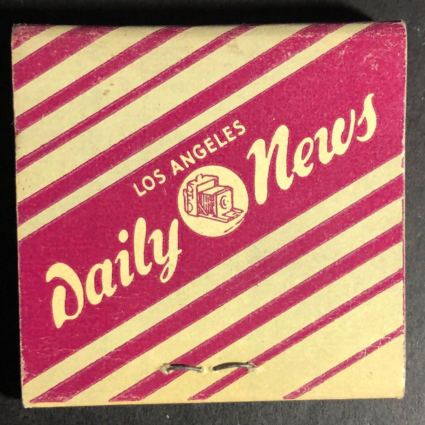 Los Angeles Daily News Printed Stick Matchbook c1940's-53 Full 30-Strike VGC