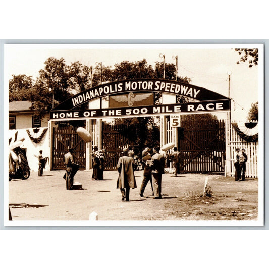 c2001 Indy 500 - Reprint of 1947 Entrance - Speedway NOS 4" x 5 3/4" Postcard