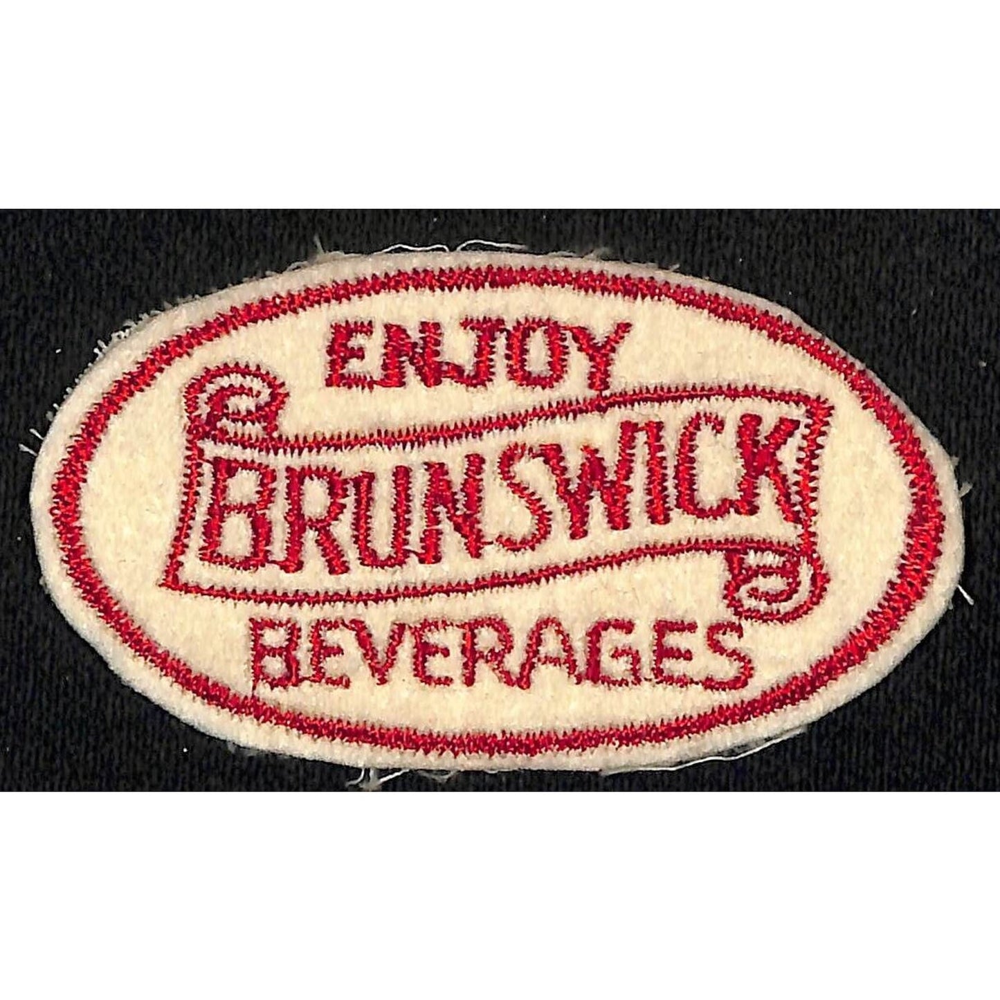 Brunswick Beverages Embroidered Felt Soda Patch c1950's - VGC Scarce