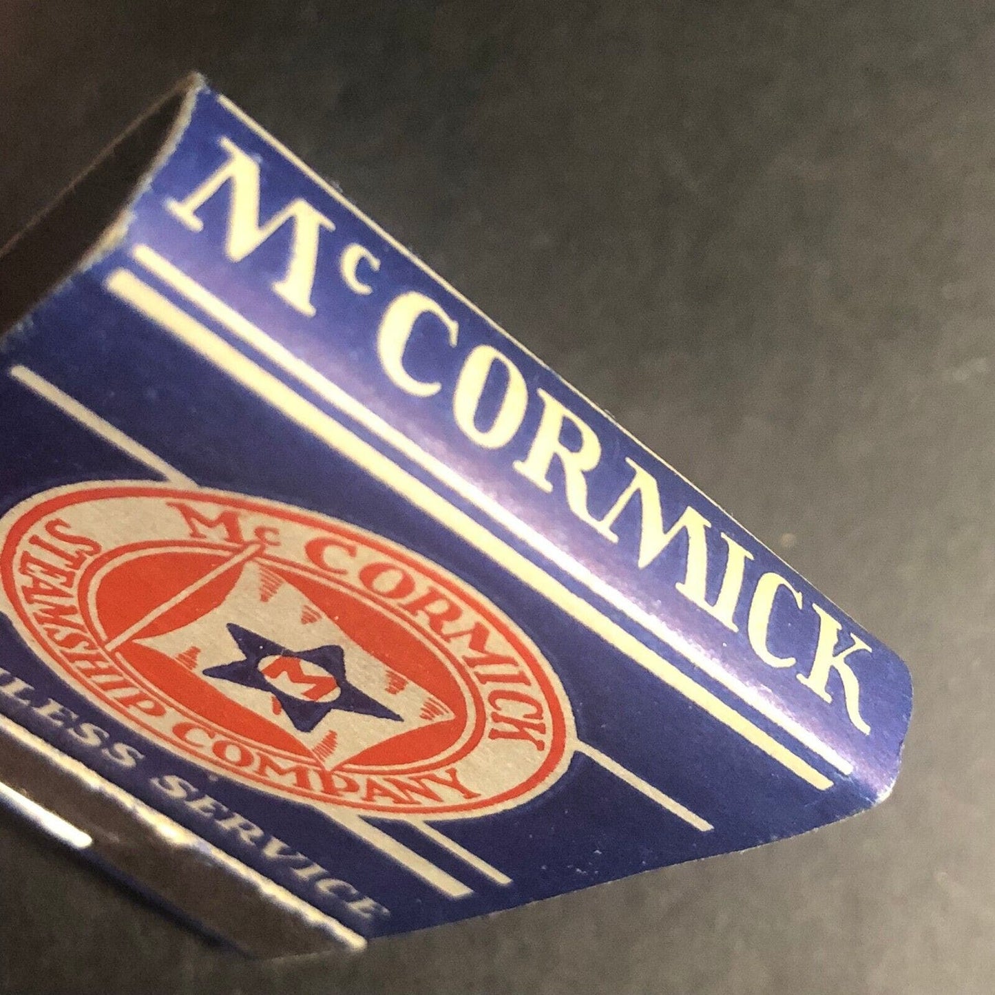 McCormick Steamship Company Full 20-Strike Matchbook c1930's-40's VGC Scarce