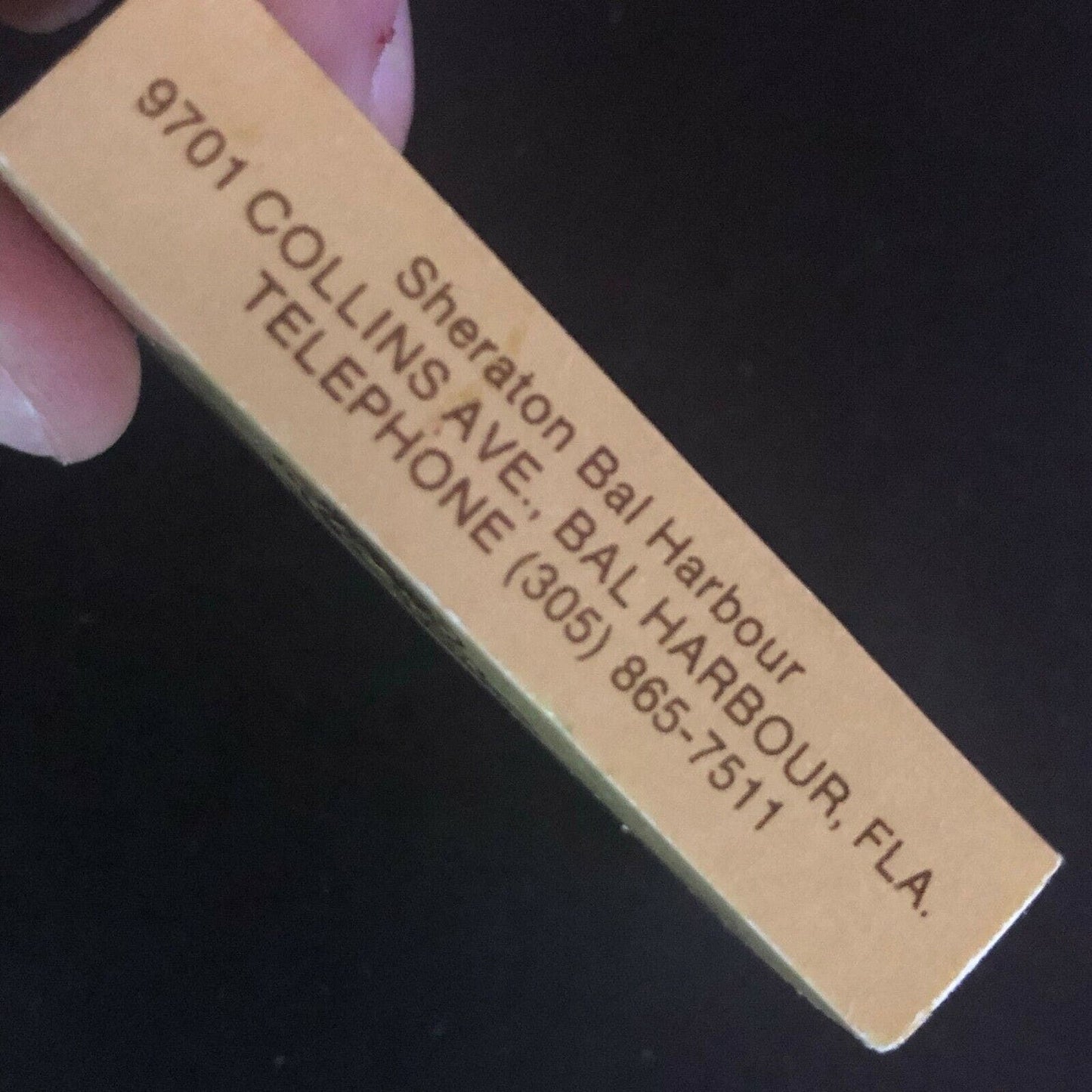 c1970's-80's Wooden Matchbox Matchbook "Lalique Emerald Lounge" Bal Harbour, FLA