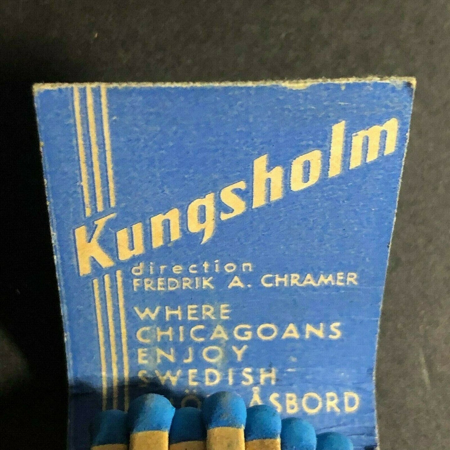 Scarce c1940's Full MINI Matchbook Kingsholm (Restaurant) Rush St. Chicago