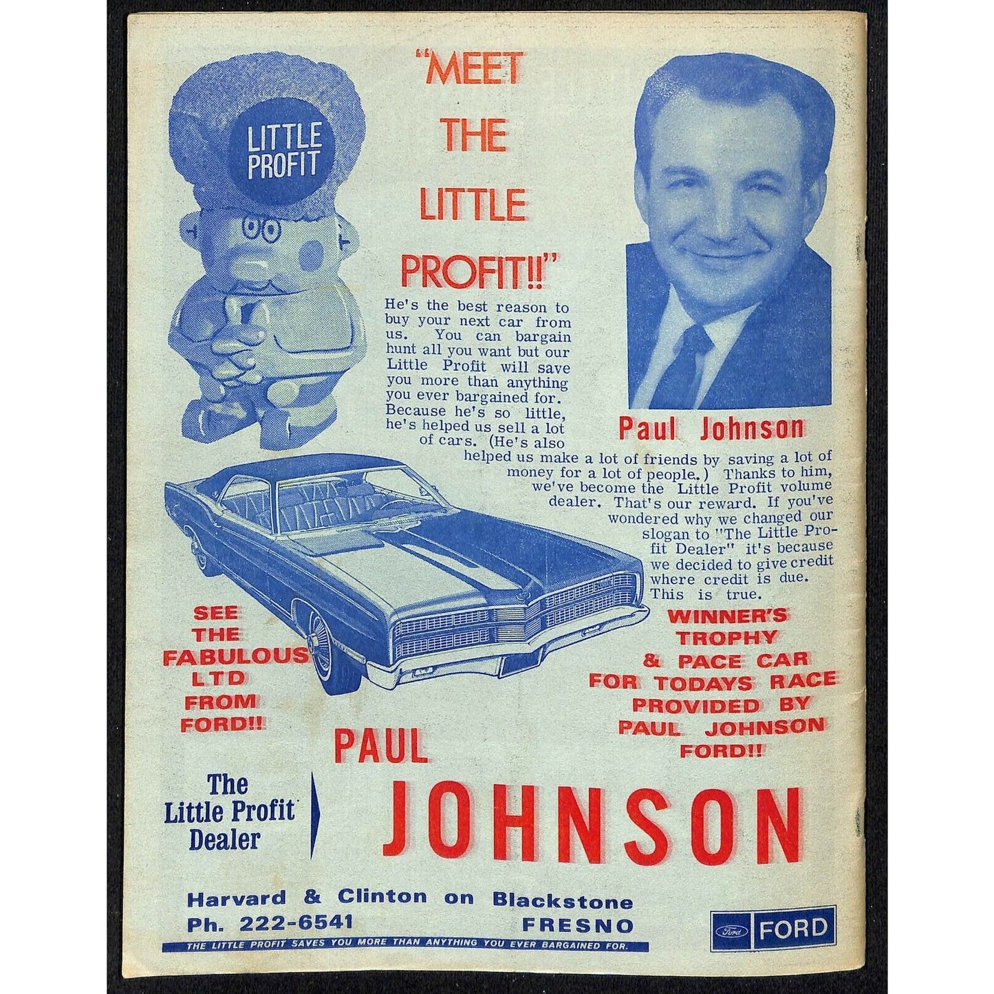 Scarce Nov 3 1968 USAC "California 250" Auto Racing Program Hanover Speedway 40p
