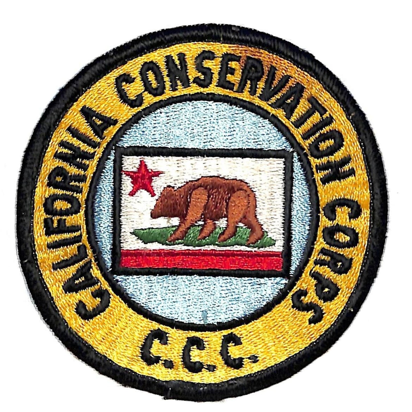 California Conservation Corps C.C.C. Embroidered Patch 3 1/4" VGC
