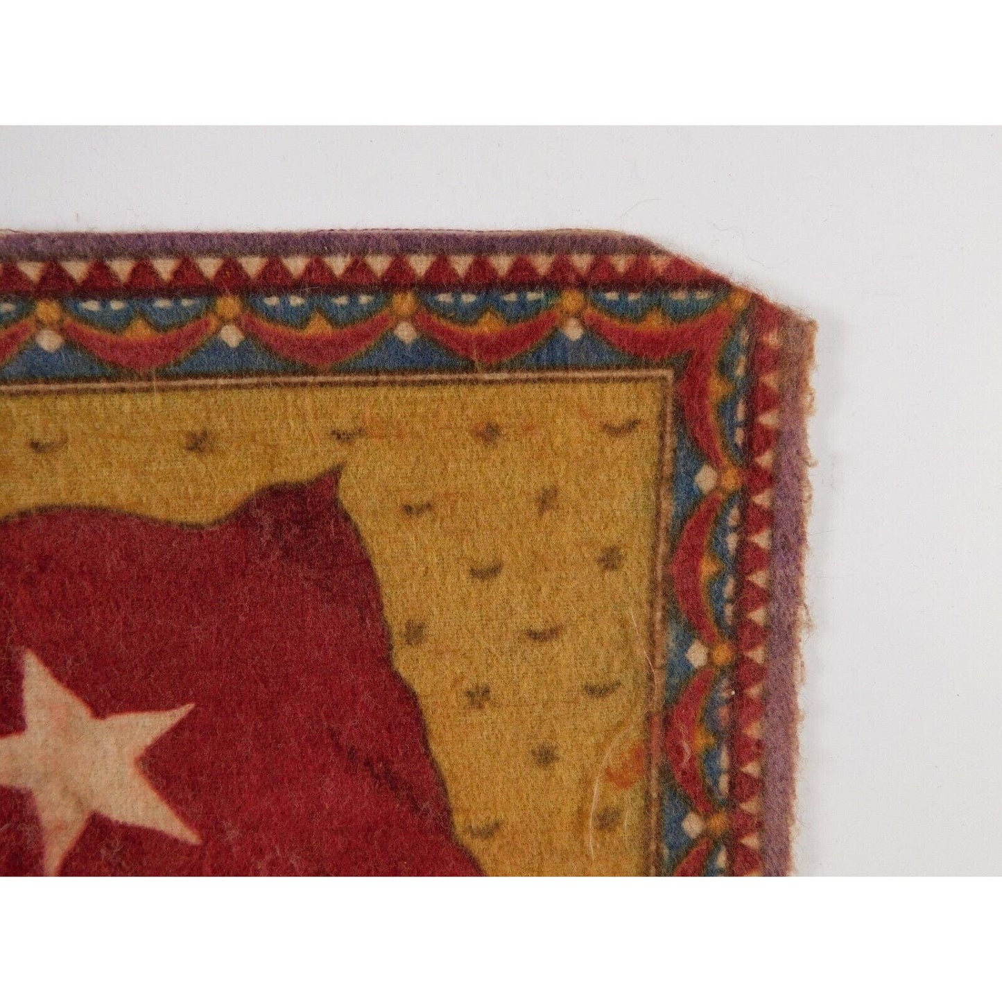 Group of 3 1910-1916 Felt Nationality Flags Rugs - Tobacco Premiums