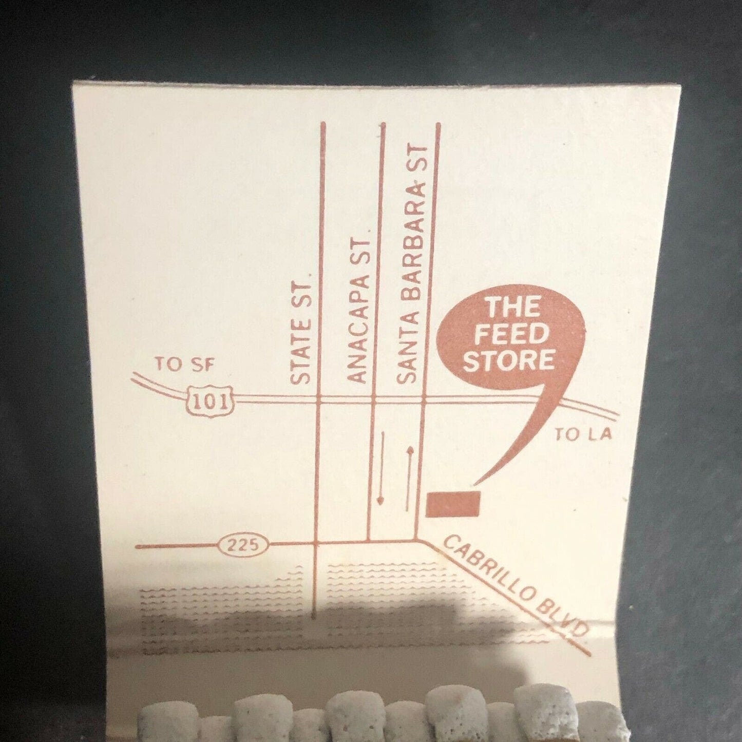 Vintage c1980's-90's Full Matchbook "The Feed Store" Santa Barbara, CA
