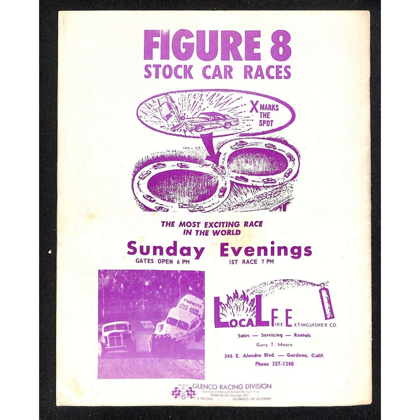 Scarce 1966 Sprint Car Auto Racing CRA Program Ascot Park 16pp.