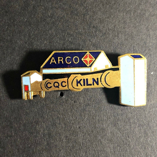 c1980's-90's ARCO CQC (Consistent Quality Carbon) Enameled lapel Pin Pipeline