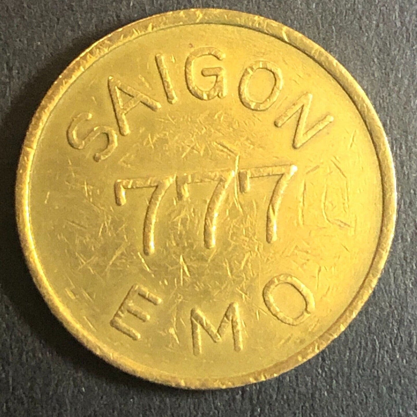 Vietnam Trade Token Saigon "777" EMO Enlisted Open Mess 21mm