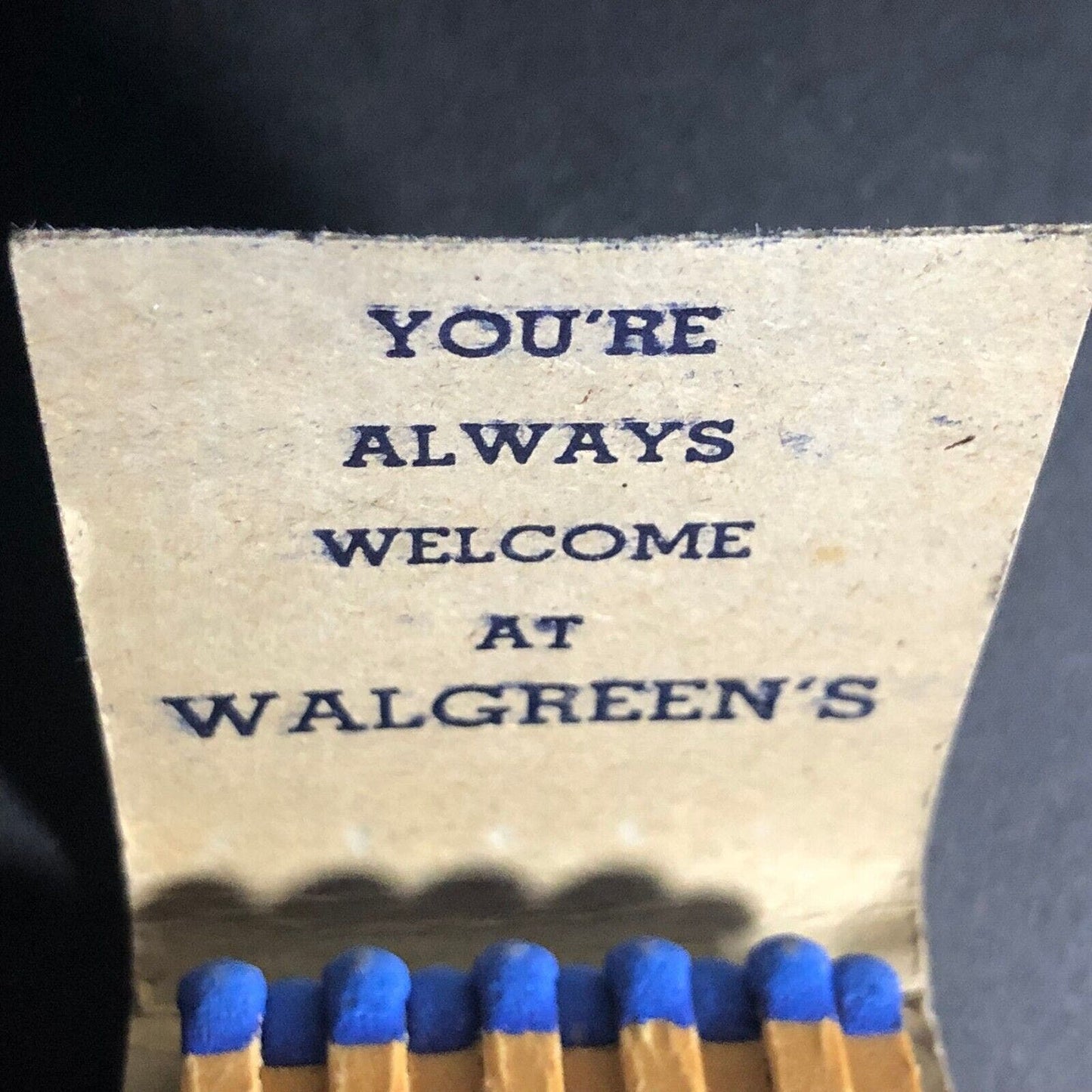 F & F Cough Lozenges Full 20-Strike Matchbook c1940's VGC Scarce Walgreens