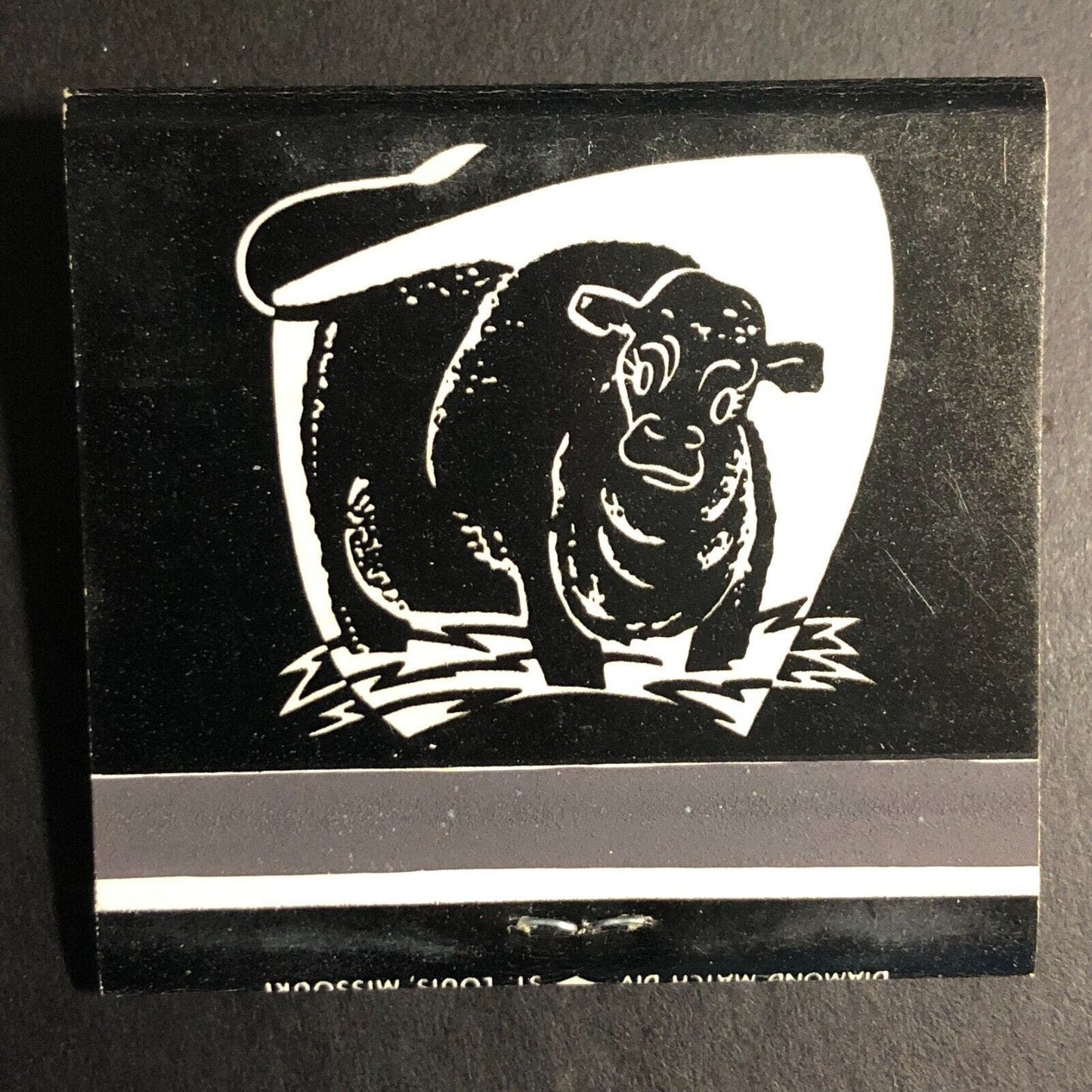Black Angus Restaurant Springfield, IL Full Matchbook c1974-80's "Gene / Wally"