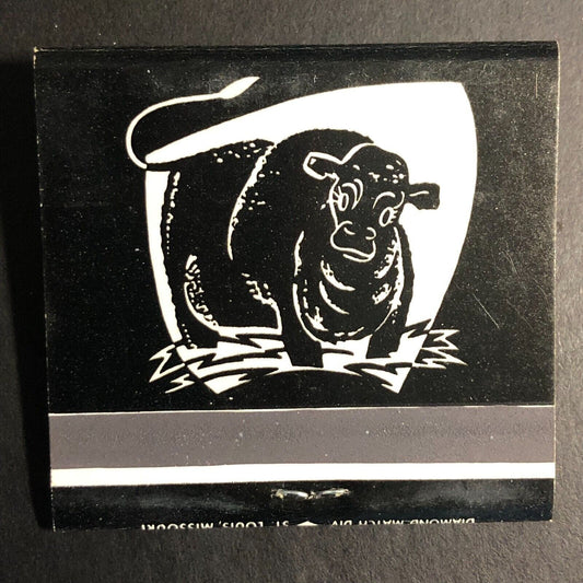 Black Angus Restaurant Springfield, IL Full Matchbook c1974-80's "Gene / Wally"