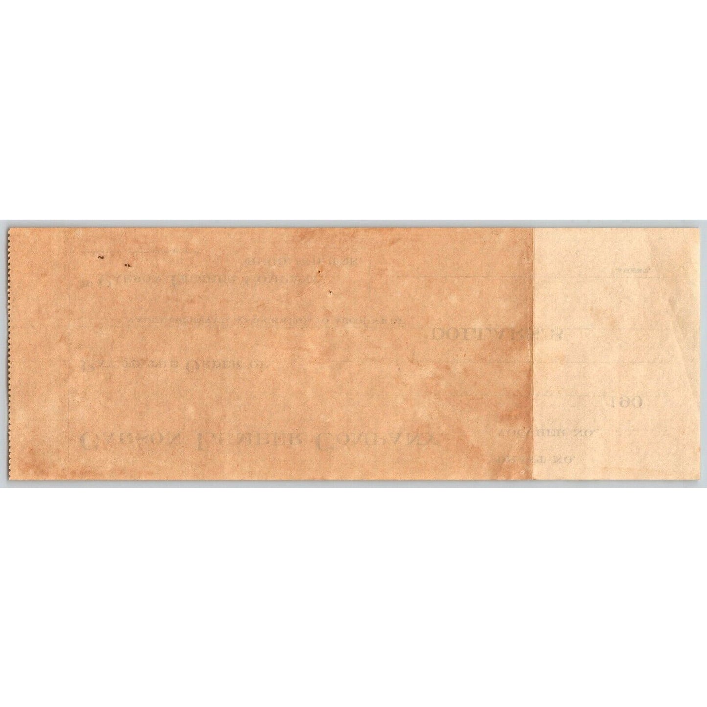 Hugo, OK Indian Territory c1900-1907 Carson City Lumber Bank Check - Toning