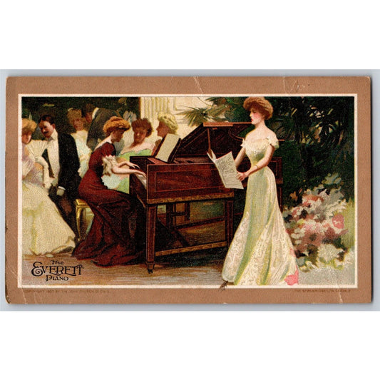 Emmett H. Gleason Bath, PA Everett Piano Victorian Trade Card Vocal Recital