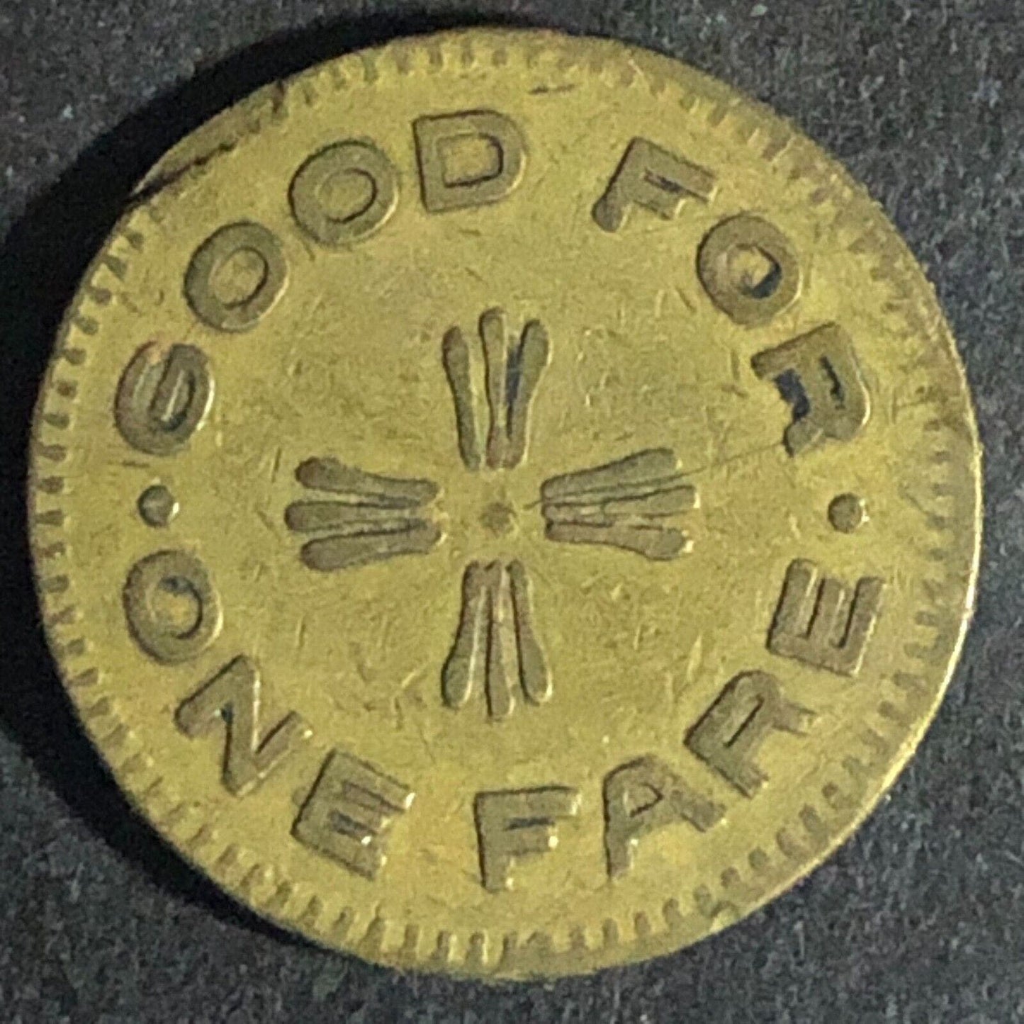 Bamford Bros. Motor Coach Munhall, PA Brass G/F One Fare Token 19.1mm