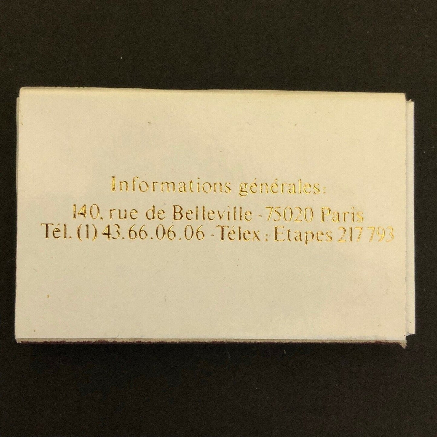 c1980's-90's Wooden Matchbox Matchbook "Grandes Etapes Francaises" France