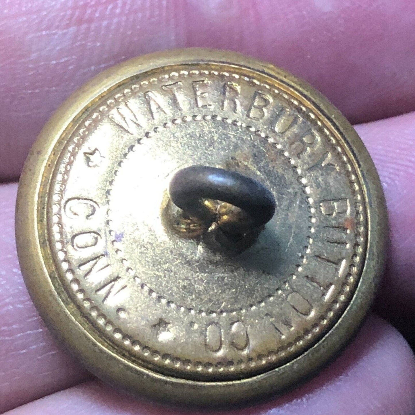 Kansas City Southern Lines Railway Brass Uniform Button 3/4" Waterbury